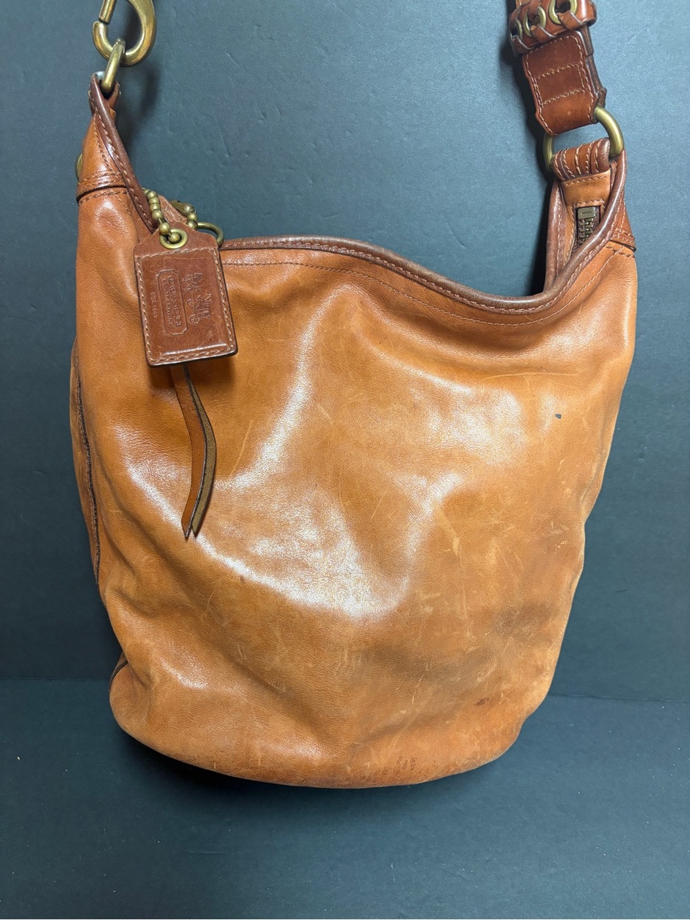 Coach Leather Hobo Bag - Cognac Brown